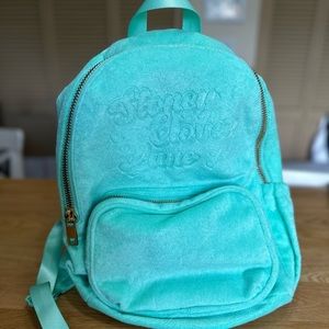 Stoney Clover Terry Cloth Embossed Backpack Light Green
